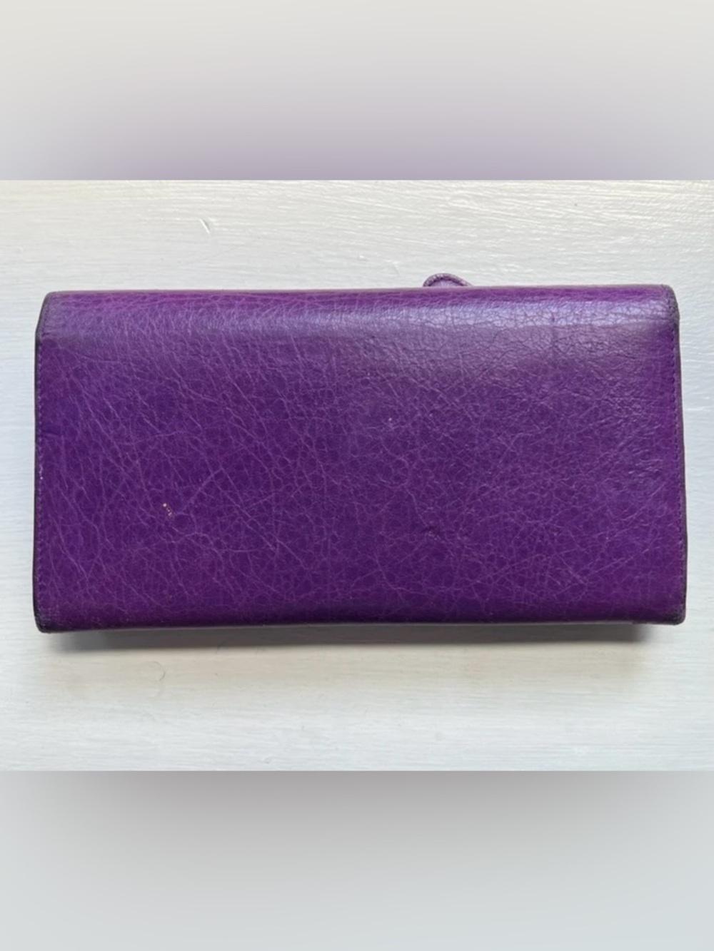 Balenciaga purple Leather Card Wallet with Gold Hardware - Picture 4 of 6